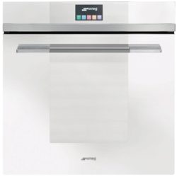 Smeg Linea SFP140BE 60cm Multifunction Single Pyrolytic Oven with Touch Controls  in White